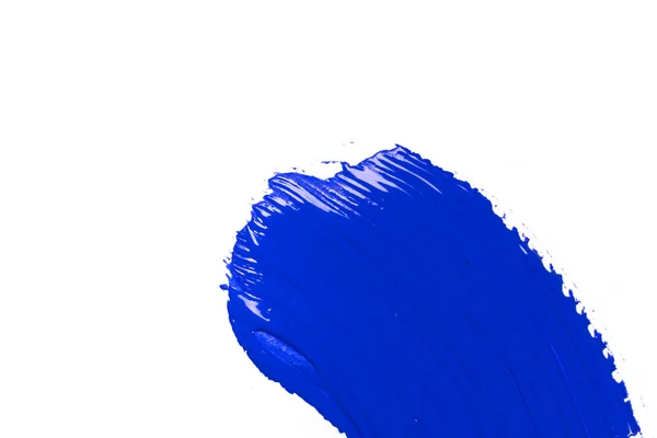 Blue stroke of the paint brush — Stock Photo, Image