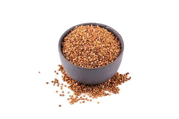 Buckwheat groats in a bowl — Stock Photo, Image