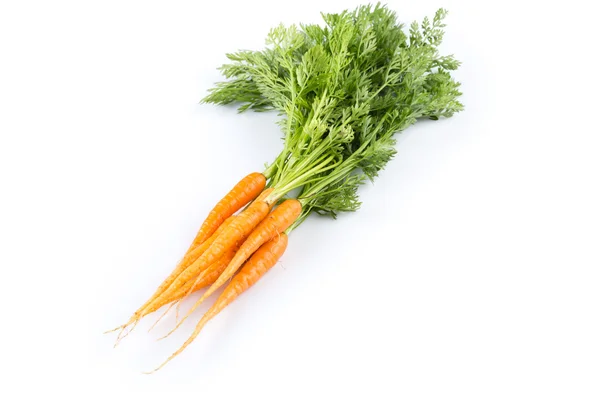 Fresh carrots isolated on white background — Stock Photo, Image