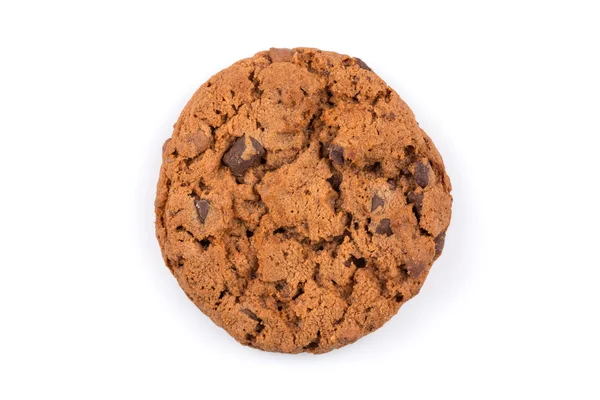 Chocolate Chip Cookie isoliert auf weiß — Stockfoto