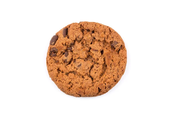 Biscoito de chocolate isolado em branco — Fotografia de Stock