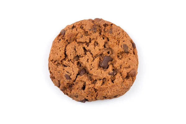 Biscoito de chocolate isolado em branco — Fotografia de Stock