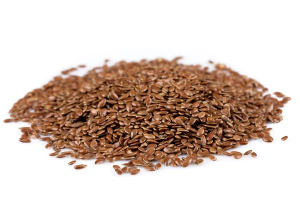 Flax seeds isolated on white — Stock Photo, Image