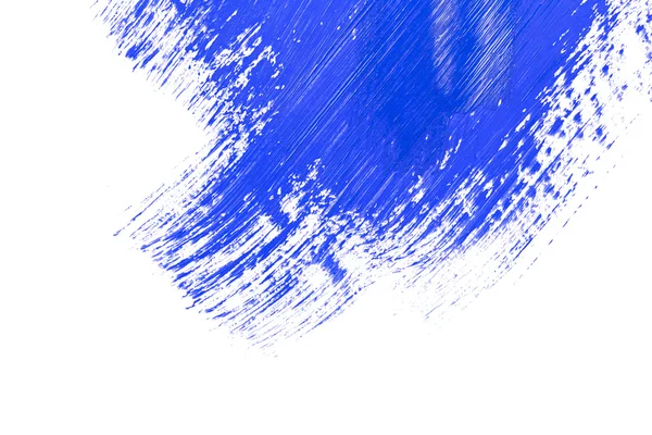 Blue stroke of the paint brush — Stock Photo, Image