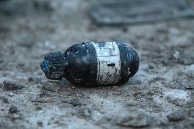 Polis el bombası patlayabilir değil. Kiev, Ukrayna, 20 Ocak 2014