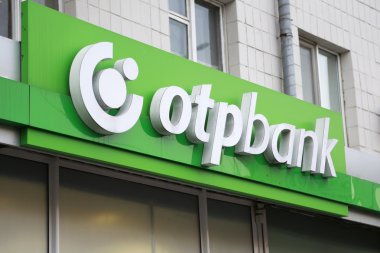 Department of OTP Bank in Kiev, Ukraine clipart