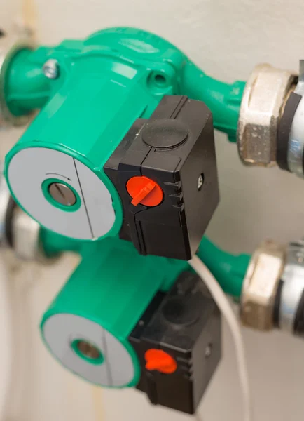 Pumps are built in home heating water — Stock Image Pumps are built in home heating water Stock Photo