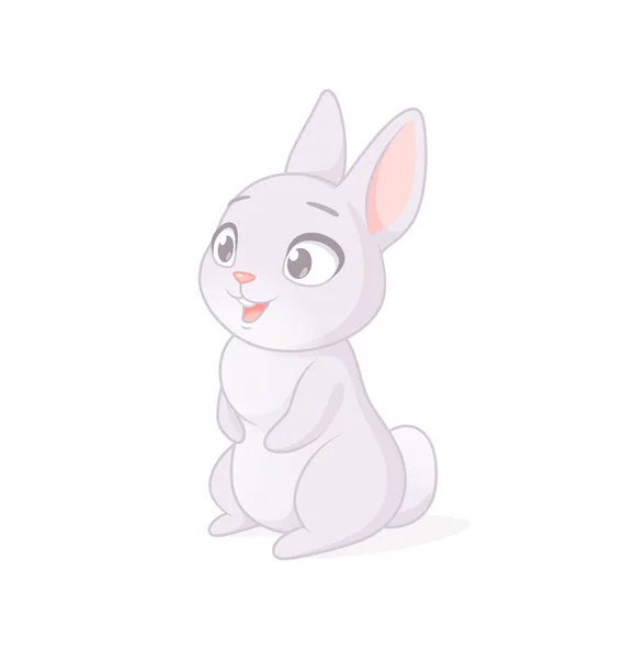 Mignon personnage de dessin animé lapin. Illustration vectorielle sur fond blanc. — Image vectorielle