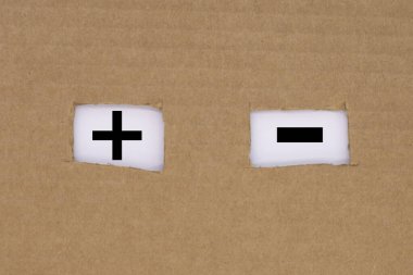 Artı ve eksi işaretleri. Şüphe ve karar verme kavramı