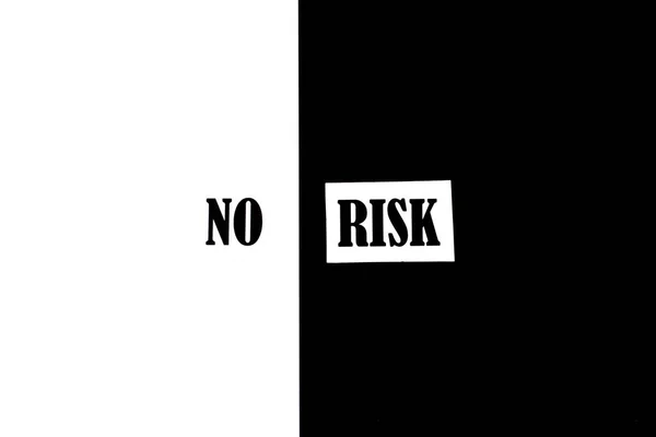 Никаких Букв Слов Риска Низкие Инвестиционные Риски Бизнес Концепции Коронавирус — стоковое фото