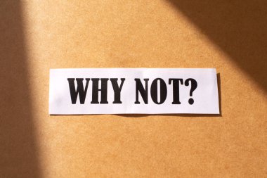 Neden soru değil - mektuplar, motivasyon ve ilham konsepti