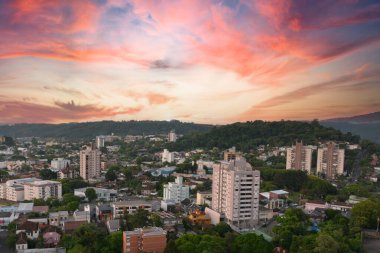 Novo Hamburgo, Rio Grande do Sul, Brezilya. Totel Kuğu Kulesi 'nden görüntü