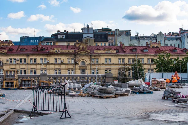 Moscow Russia July 2021 Construction Site Center Moscow Russia — Stockfoto