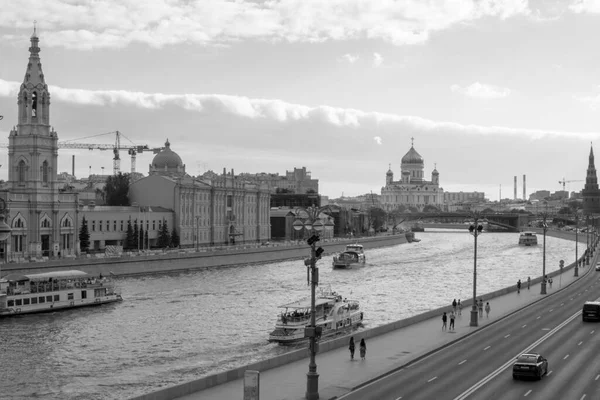 Moscú Rusia Julio 2021 Navega Barco Turístico Por Río Moskva — Foto de Stock