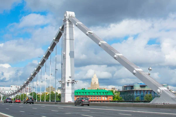Moskwa Rosja Lipca 2021 Most Krymski Lub Most Krymski Moskwa — Zdjęcie stockowe
