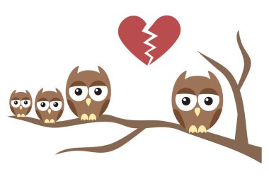 Download Owl Family Separation Free Vector Eps Cdr Ai Svg Vector Illustration Graphic Art