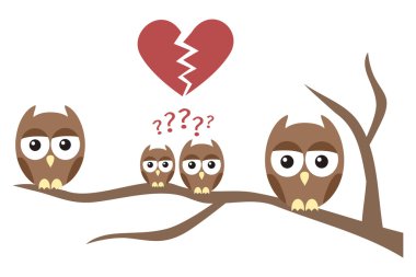 Download Owl Family Separation Free Vector Eps Cdr Ai Svg Vector Illustration Graphic Art