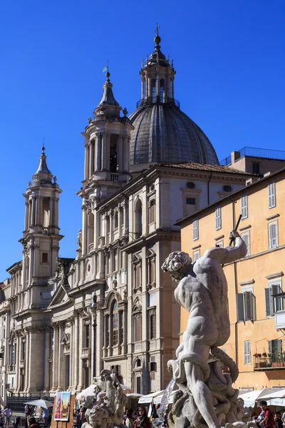 Detaljerad Piazza Navona Visa — Stockfoto