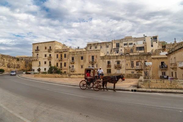 Valletta silnice pohled — Stock fotografie