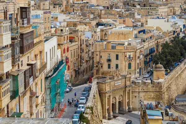 Vista da paisagem urbana de Valletta — Fotografia de Stock