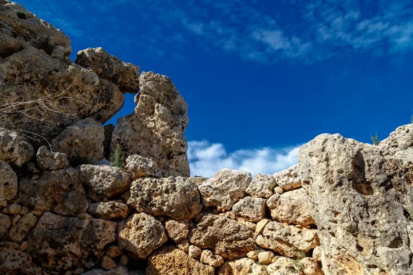 Vista dettagliata del tempio di Ggantija — Foto Stock