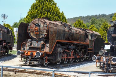 Rusty tren lokomotifi