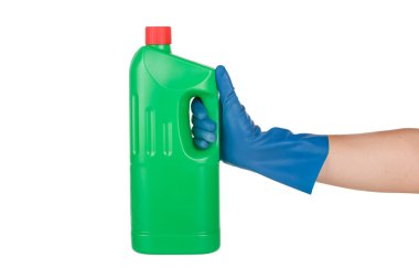 El ile temizlemek için deterjan kullanarak eldiven