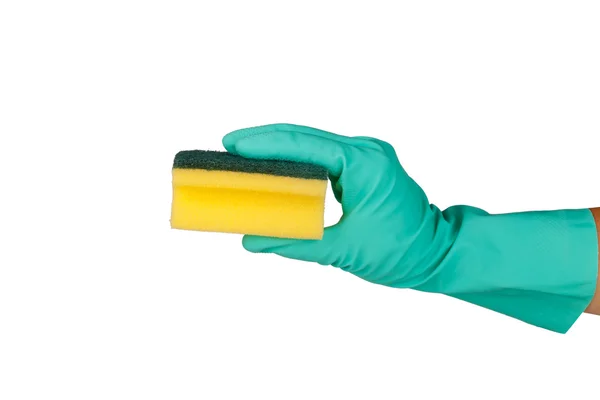 Manos con esponja limpiadora —  Fotos de Stock