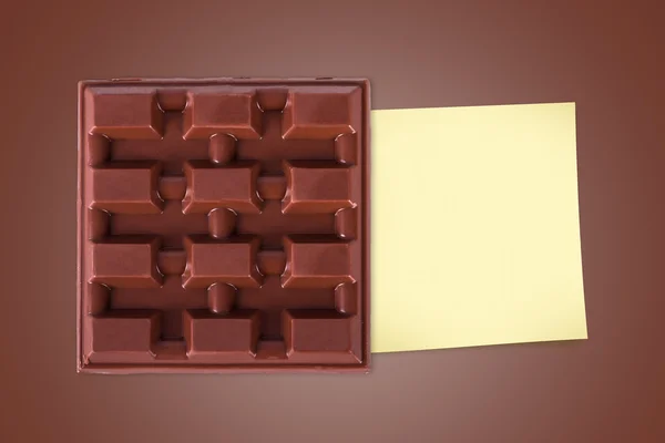Шоколад с липкой стойкой — стоковое фото