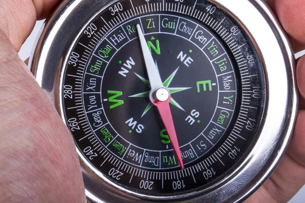 Compass on Hand — Stock Photo, Image