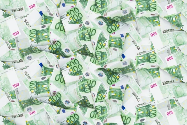 Euro-Banknoten fliegen und fallen — Stockfoto