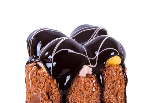Zwarte heerlijke taart — Stockfoto