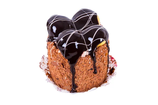 Zwarte heerlijke taart — Stockfoto
