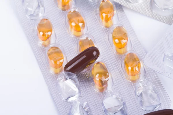 Pill, Vitamin in Blister Strip — Stock Photo, Image