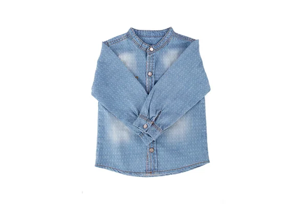 Chemise enfant en denim bleu — Photo