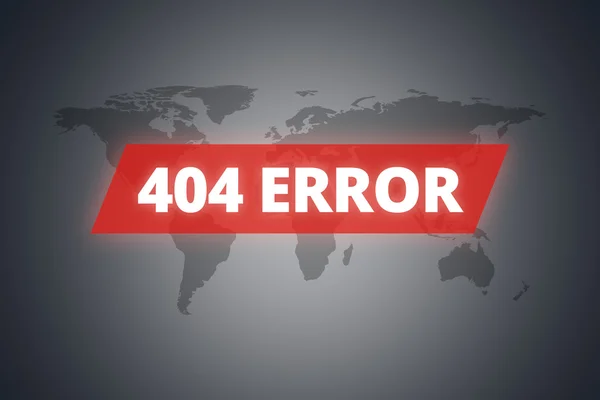 Mensagem de erro 404 na tela — Fotografia de Stock