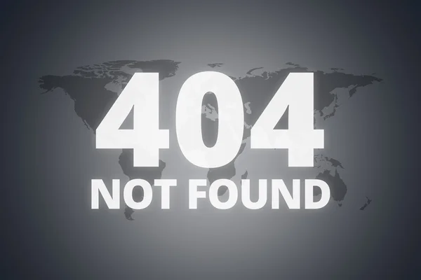 404 Mensagem não encontrada na tela — Fotografia de Stock
