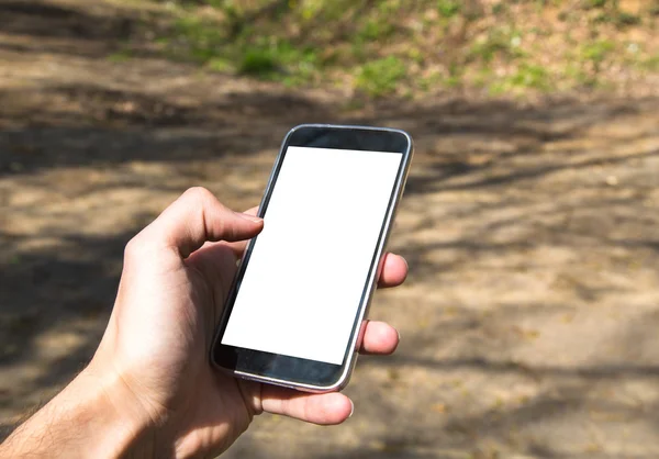 Chytrý telefon s prázdnou obrazovkou — Stock fotografie