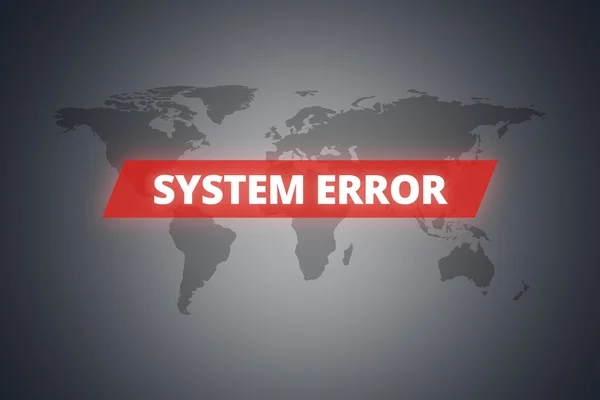 System Error Message on Screen — Stock Photo, Image