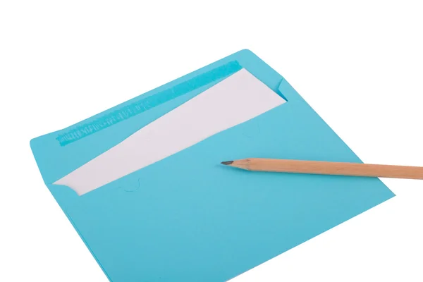 Pencil on Envelope — Stock Photo, Image