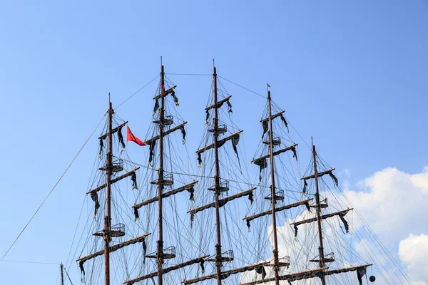 Mast of Pirate Ship — Zdjęcie stockowe