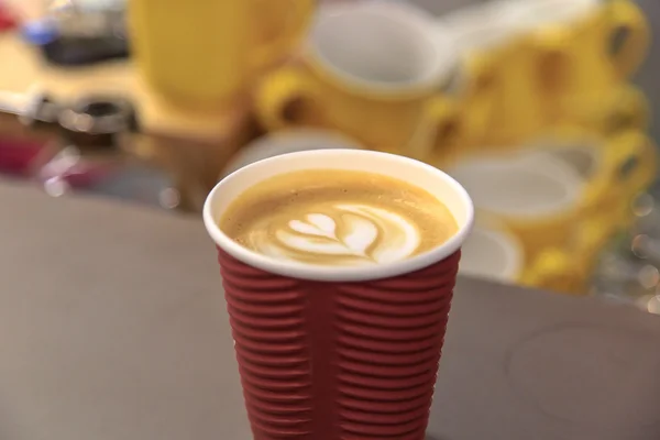 Latte Art Kaffee — Stockfoto