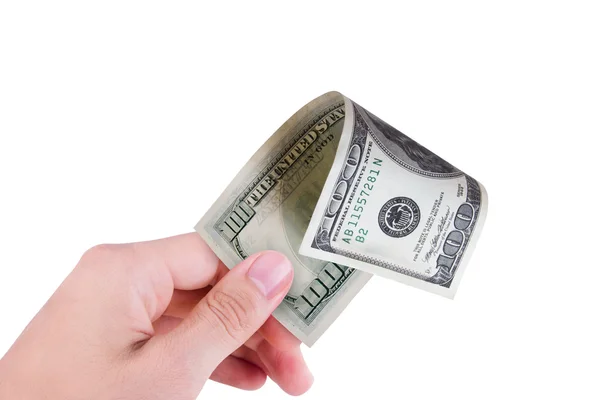 Dollar Banknote on Hand — Stock Photo, Image