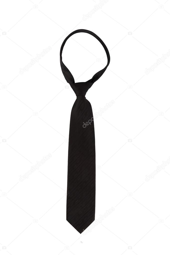 Tied up Black Necktie