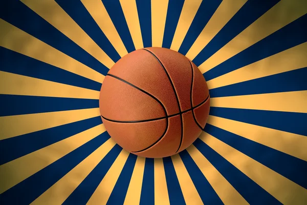 Basketball on Retro Starburst — Stock Photo, Image
