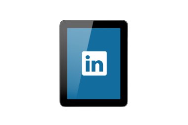 LinkedIn Icon on Tablet Pc