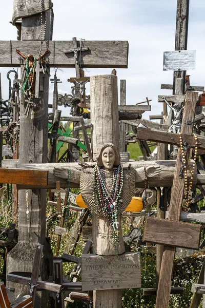 Hill of Crosses with Crucifix — Stock Photo, Image