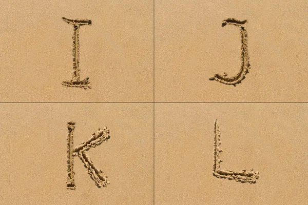 Conjuntos de letras de areia — Fotografia de Stock