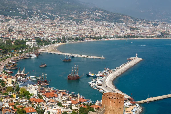 Vista histórica de Alanya — Fotografia de Stock