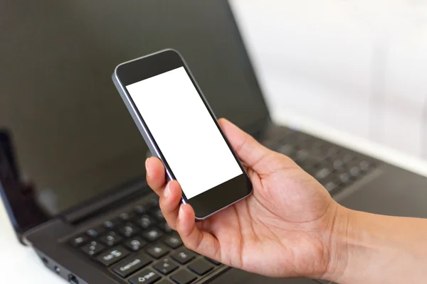 Teléfono inteligente a mano — Foto de Stock